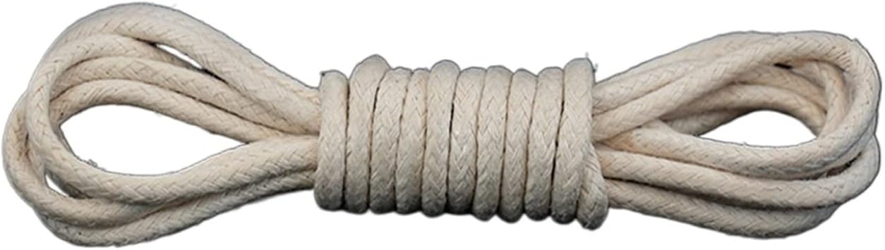 1Pair Cotton Waxed Shoelaces Round Oxford Shoe Laces Boots Laces Leather Shoelace Length 60/80/100/120/140/180cm Color Beige, Size 80CM_1 Pair