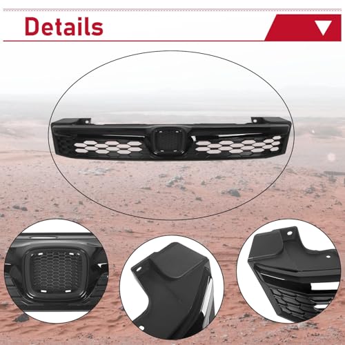 HECASA Front Grille Compatible with 2012 Honda Civic 4 Door Sedan JDM Style Replacement for HO1200206 71121TR0A01 Bumper Grill Plastic(ABS) Black by HECASA - Image 3