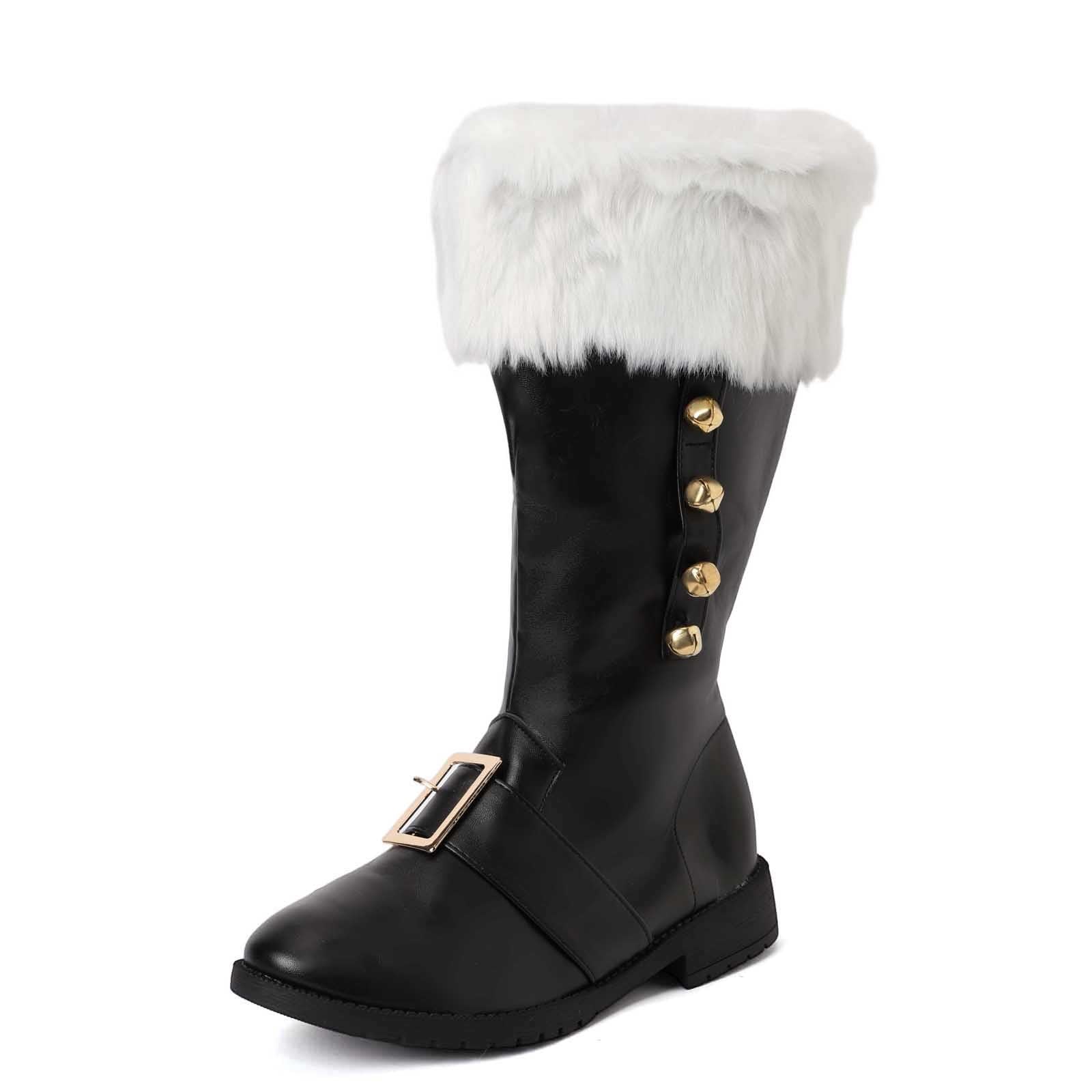 Generisch - Botines con altura media para días fríos, diseño de moda cómodo, estilo de deslizamiento, tacones elegantes, perfectos para trajes de fiesta y viajes de vacaciones