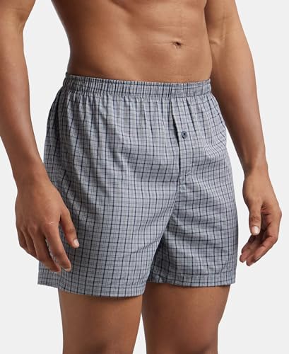 Image of Jockey 8222 Men's Super Combed Mercerized Cotton Woven Printed Inner Boxers with Ultrasoft and Durable Inner Waistband (Pack of 2)