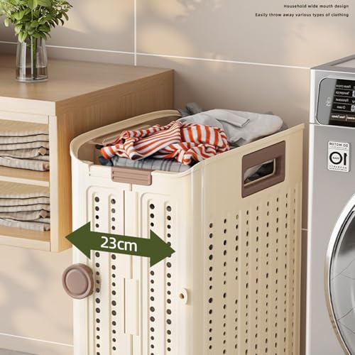 Panier à linge à roulettes pliable pour optimiser une chambre étroite sans effort