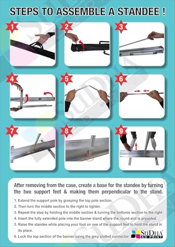 Image of Aluminium Roll up Banner Standee (Without Flex) | 6 ft x 3 ft | Silver Color | Ideal for Advertising, Trade Show, Marketing Activities, Exhibitions, Events and Occasion. (Pack of 5)