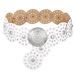 C-white-silver Buckle