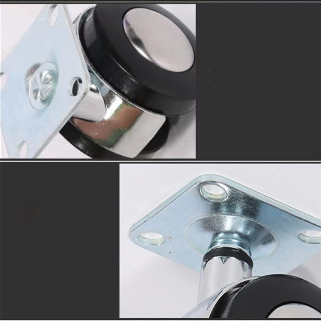 EKDSPW 4pcs Furniture Office Chair Casters Alloy Plastic 1.5 Inch 2 Inch Twin Wheel Threaded Stem Swivel Caster (Size : 1.5inch) : Office Products