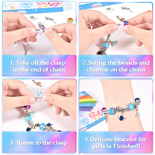 Biib Arts And Crafts For Kids Ages 8-12, Jewelry Making Kit For Girls 8-12, Unicorns Gifts For Girls 6-12, Toys For Girls Ages 8-12, Charm Bracelet Making Kit For Girls, Gifts For 5-9 Year Old Girls #TOP6