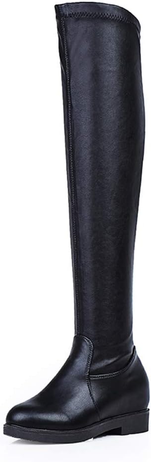 [シュウカ] ニーハイブーツ ニーハイ ブーツ レディース 歩きやすい 太ヒール ブラック ニーハイブーツ 疲れにくい クラシック