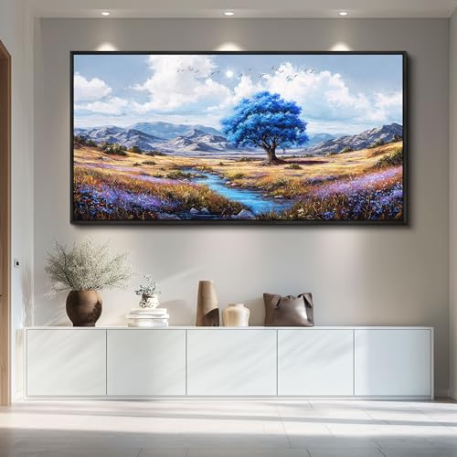 MHARTK66 Oversized Landscape Wall Art, Meadow Wildflower Canvas Art 30"X60" by MHARTK66 - Used condition - Image 7