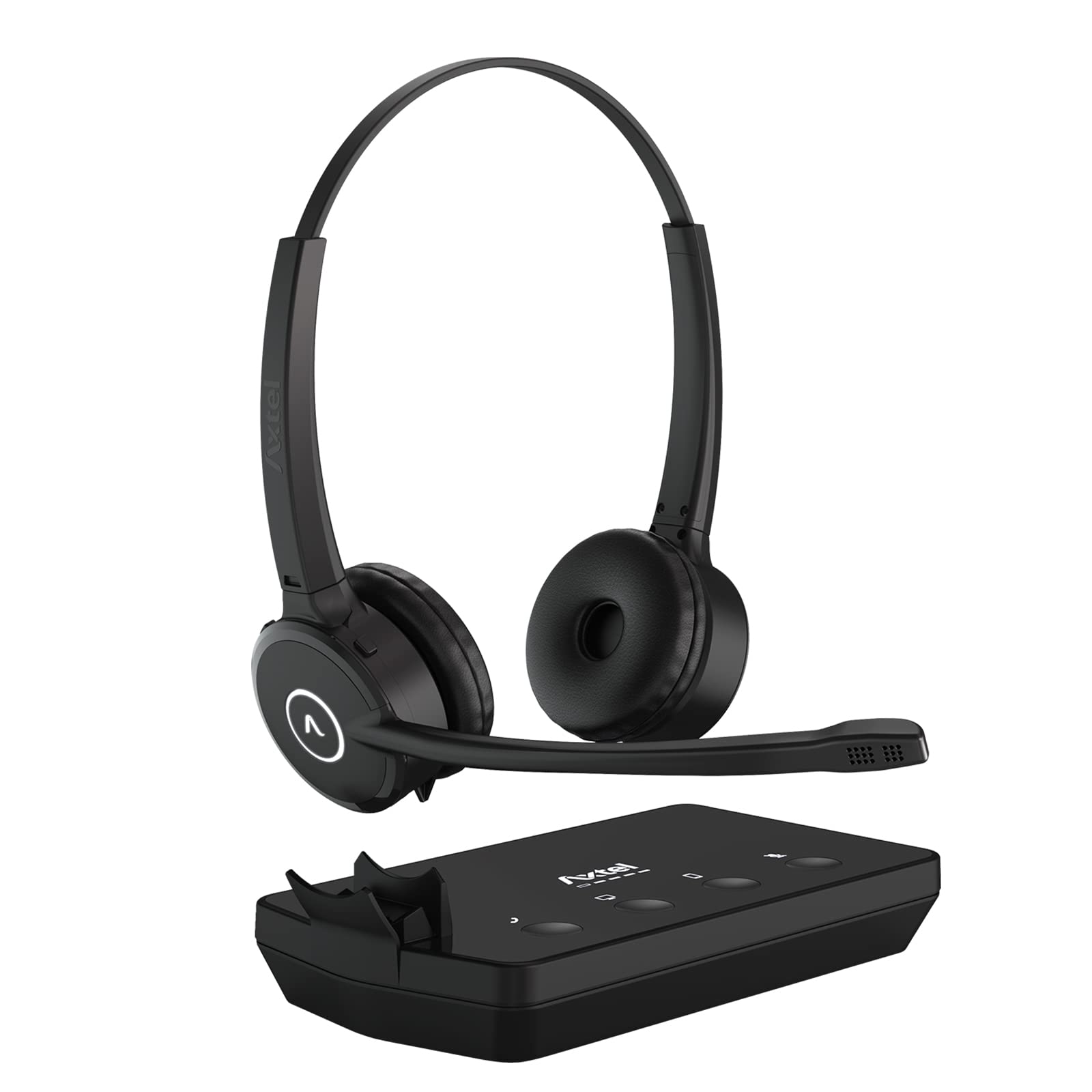 Axtel Prime Duo X3 - 3in1 Headset - Wireless DECT / Bluetoth / USB. Noise Cancelling Microphone, HD Sound Quality. Range up to 200 Metres, Long Talk Time Battery, Acoustic Protection - Black