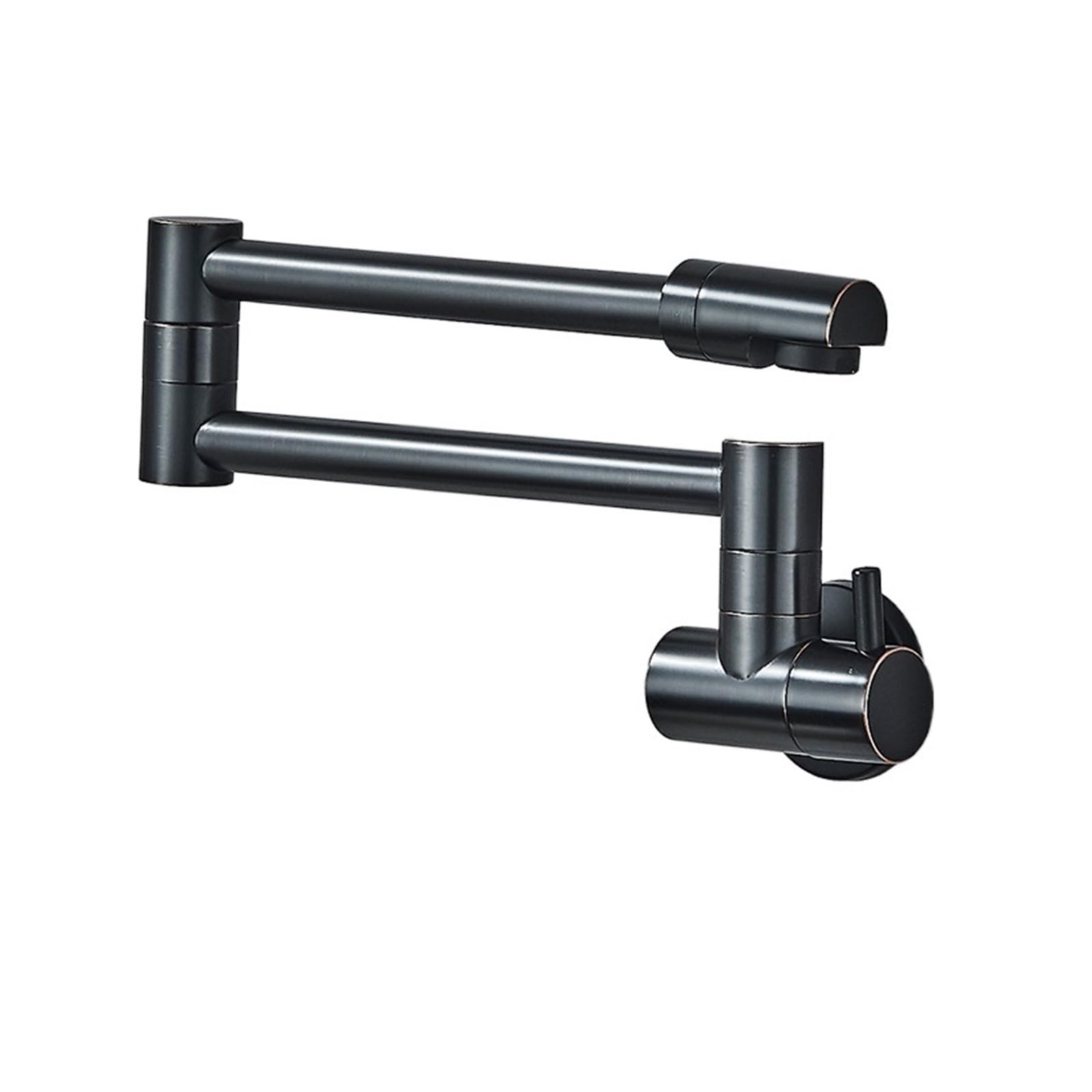 Gqnblvhzupdm Black Bronze B Kitchen Faucets, Kitchen Faucet Pot Filler Double Joint Spout Folding Stretchable Swing Arm, Wall Brass Single Hole Two Handle Sink Tap(Black Bronze B)