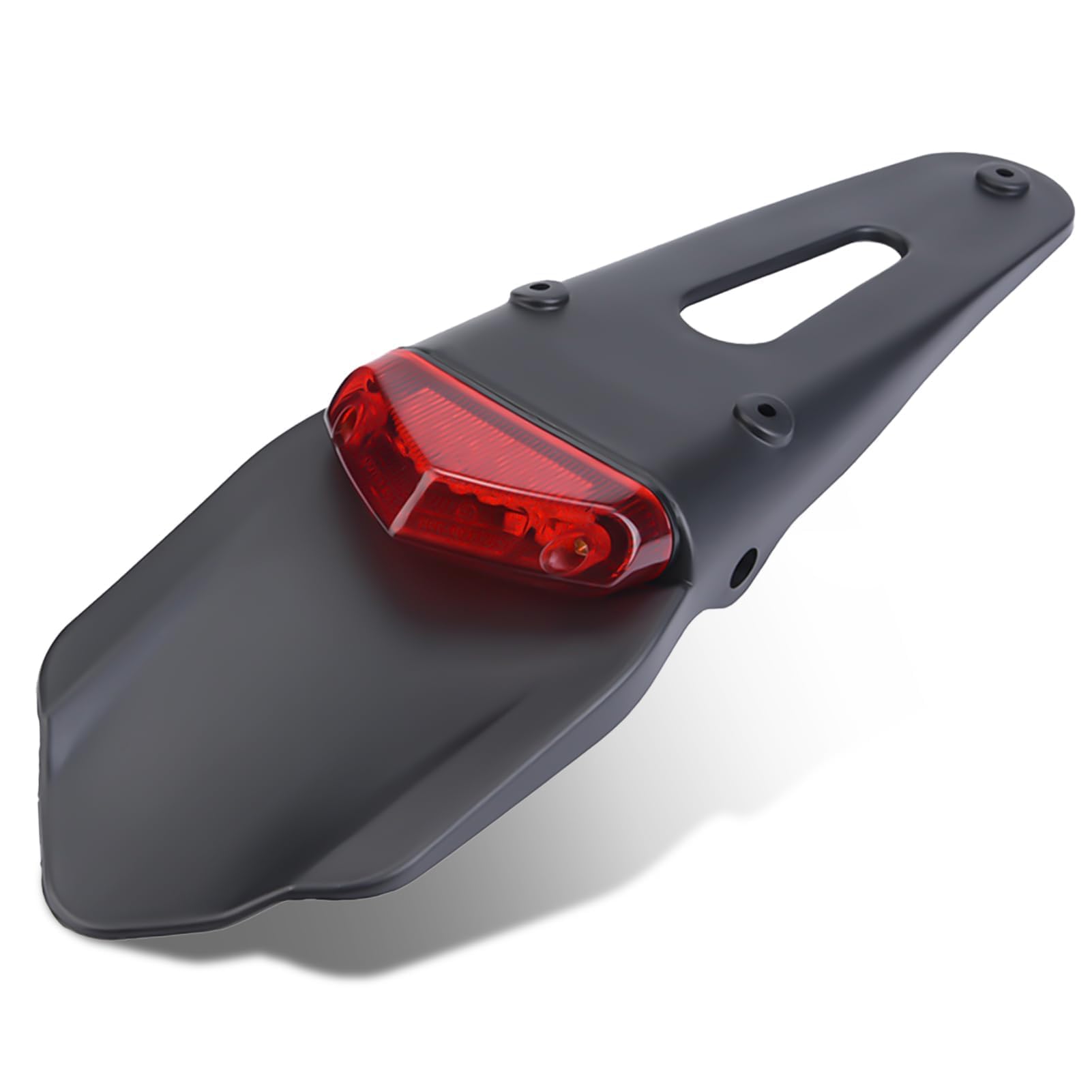 Luces LED Para Guardabarros Trasero, Luz De Moto Luces De Matrícula ABS Reflector Luz Trasera De Freno Trasero Luz De Seguridad De Advertencia De Motocicleta Para Moto, Moto De Cross(Rojo)