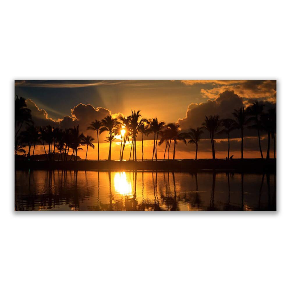 Décoration murale design en verre trempé 120x60cm avec impression haute définition paysage