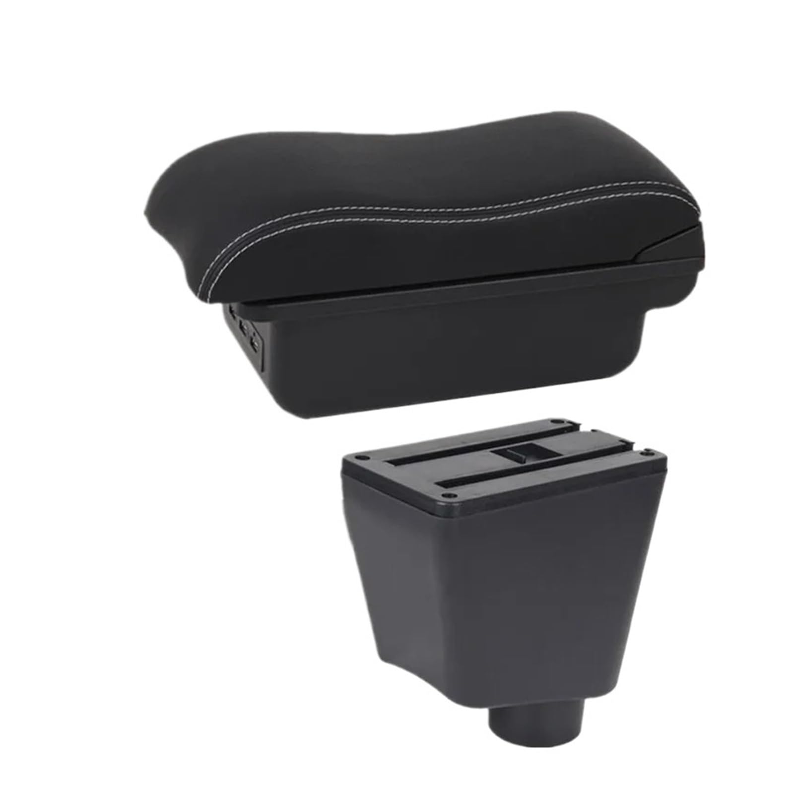 UMDJJU For Clio 4 For Captur For 3 For III IV Armrest Car Box Accessorie Storage Parts Dedicated Interior Retrofit Car Centre Console Armrest Box(B2 white line 3USB)