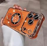 OKLJ New in Phone Case for iPhone 17 Series - Four Corners Air Cushion Anti-Fall Case for iPhone with Invisible Ring Stand, for 17/16/15/14/13/12/11 Full Range (Orange,17promax)