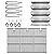 Hisencn Grill Parts Repair Kit Replacement for Jenn Air Gas Grill 720-0337, 720 0337 Gas Grill Burners, Heat Plates Tent Shield Burner Cover, Cooking grids Grates