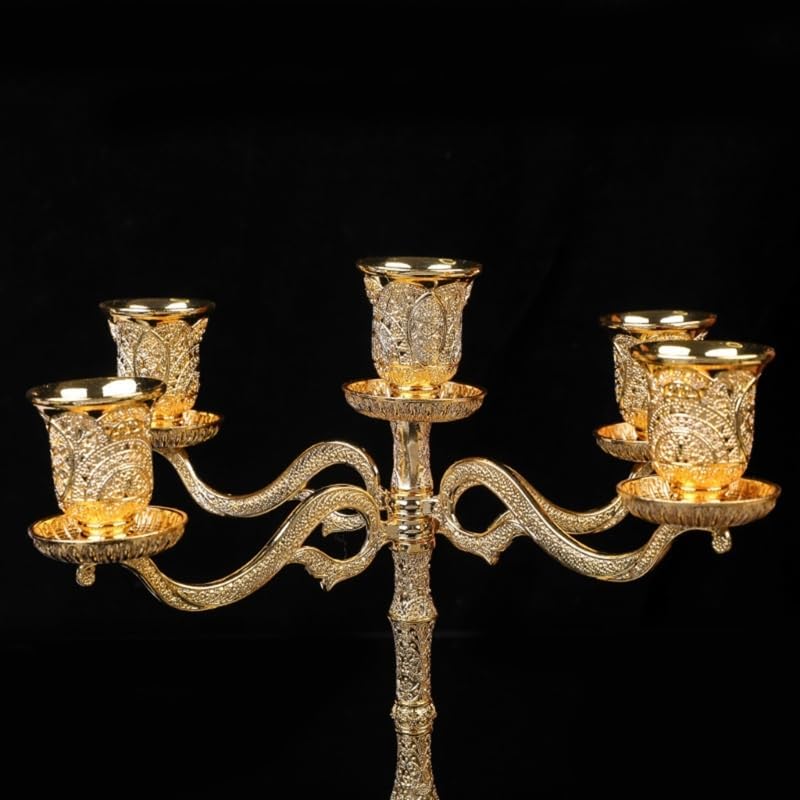 Display Candelabra 1/3/5 Arm Candelabra Metal Candlestick Ornaments Candle Holder Table Decoration for Wedding Party Bedroom Anniversary Decoration Candle Holders
