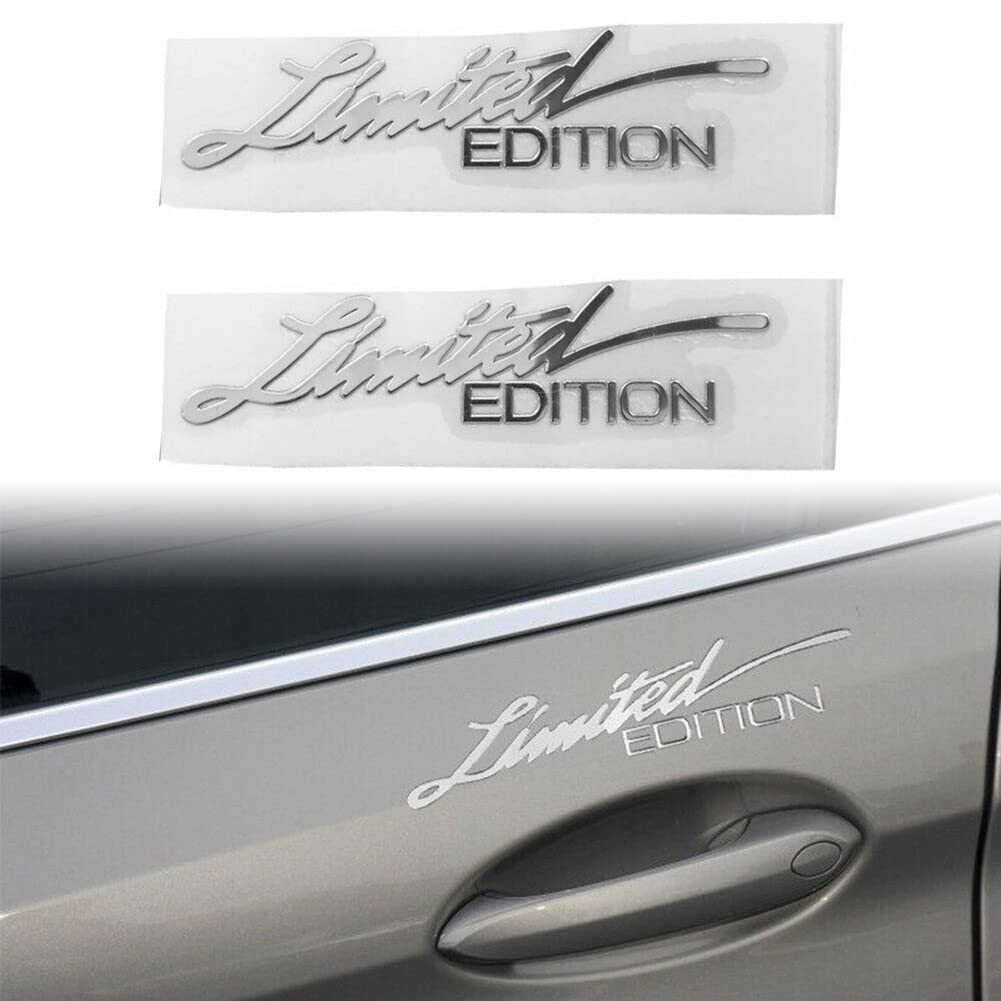 Asudaro - Adesivo decorativo in edizione limitata, 2 pezzi, 75 x 18 mm, autoadesivo, autoadesivo, edizione limitata, adesivi creativi in PVC, per SUV, camion, barche