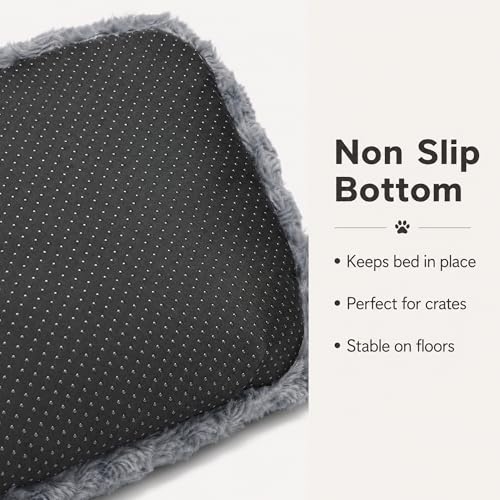 Image of Dog Crate Pad for Crate /Floor /Car for Extra Small Dogs Washable | Small Dogs Crate Pad with Non Slip Bottom,Soft Dog Crate Pad for Toy Poodle Yorkshire Chihuahua,18 inchx12 inch Grey