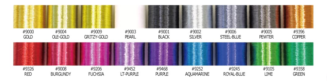 Super A Pro Thread Metallic/A Size #9326/ROJO - Hilo de bobinado de varilla