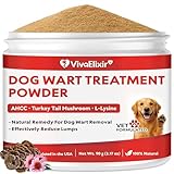 Dog Wart Remover - Turkey Tail Mushroom for Dogs - Lipoma Treatment for Dogs - Lumps and Bumps Supplement - Immune Support with L-Lysine, Zinc, Taurine, Selenium, Anthocyanins
