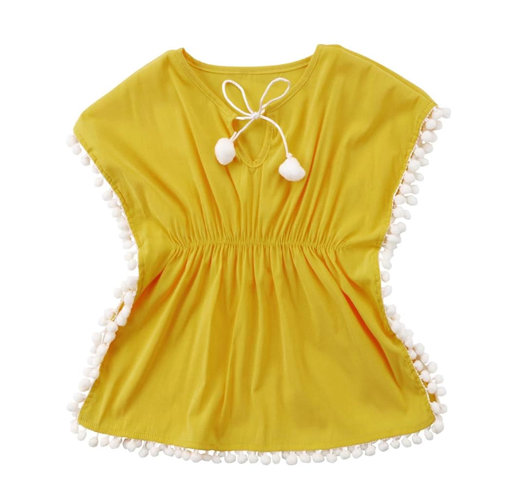 Buy Cute Toddler Baby Girls Beachwear Cover Ups Balls Tassel Loose Swim