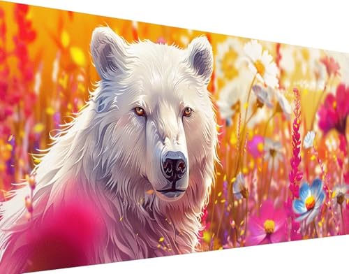 Diamond Painting Adulte Ours Polaire 5D Kit Peinture Diamant 60x120cm
