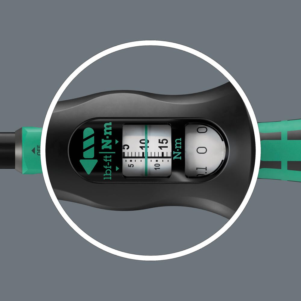 Wera Click-Torque Lock A 6 Llave dinamométrica, ajustable, función Torque Lock, carraca de conmutación, apriete hacia la derecha, 2,5-25 Nm, 1/4" x 2.5-25 Nm