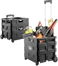 Carrinho Cesto Compras Portátil Multiuso Dobrável Artiko Lev (Sem Tampa)