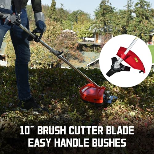 Image of PowerSmart 25.4cc Gas Weed Wacker, String Trimmer /Edger 16-Inch with 10-Inch Brush Cutter for Grass Cutting 18lb Gas Trimmer