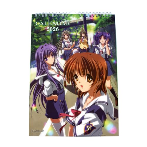 CLANNAD クラナド カレンダー 2026年 壁掛け アニメデザイン オフィス ホーム用 装飾 萌えアイテム 新年 クリスマス お正月 プレゼント 7ページ 21x29.6cm