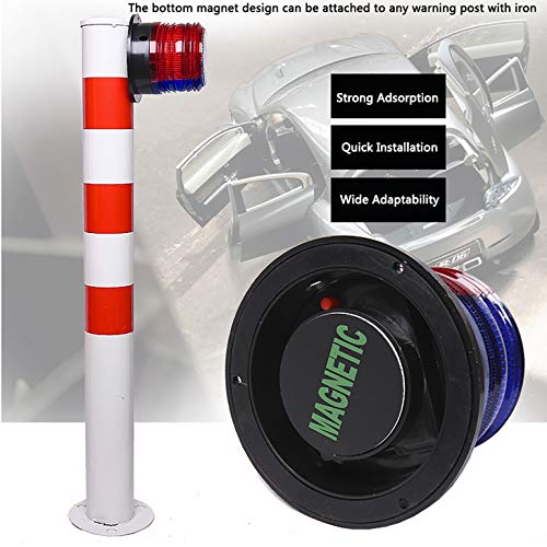 Risoon Solar Strobe Warning Safety Flashing Light/Ceiling Strobe Light, With Strong Magnetic Base Waterproof For Construction, Traffic, Factory, Crane Tower, Boat Navigation (Red) #TOP5