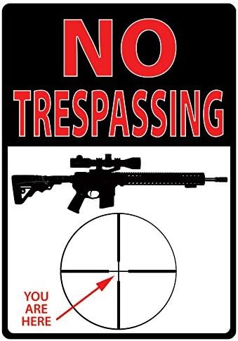 NO TRESPASSING 2nd Amendment Metal Sign Indoor Outdoor