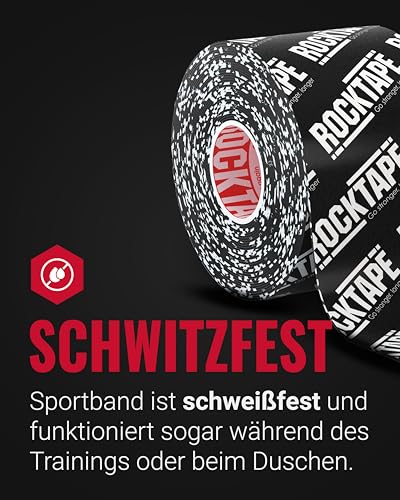 RockTape Standard H2O Uncut Kinesiology Tape- Ultrastark Und Wasserbeständiger Klebstoff, 180% Dehnung Für Volle Bewegungsfreiheit… – Ansicht 3