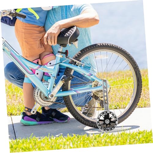SUPVOX Ruedas de Entrenamiento LED para Bicicleta, Ruedas de Repuesto Resistentes al Desgaste con Estabilizadores, Accesorios Negros con Luz Intermitente para Principiantes miniatura 6