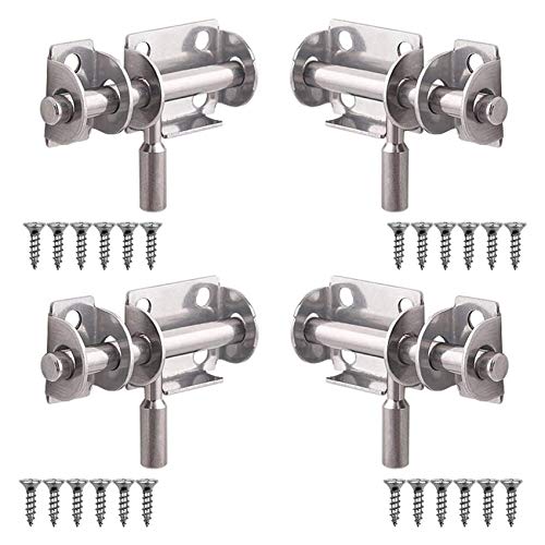 Preisvergleich Produktbild Bolzenriegel 4 Stück, Verriegelungen für Badezimmer, Torriegel Schlossriegel Riegel, Torriegel Verrieglung für Badezimmer, Toilette, Schuppen, Schlafzimmer, Schnappriegel, einfache Montage