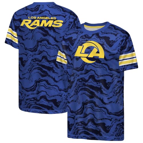 Outerstuff Youth Royal Los Angeles Rams Slant Route Performance T-Shirt