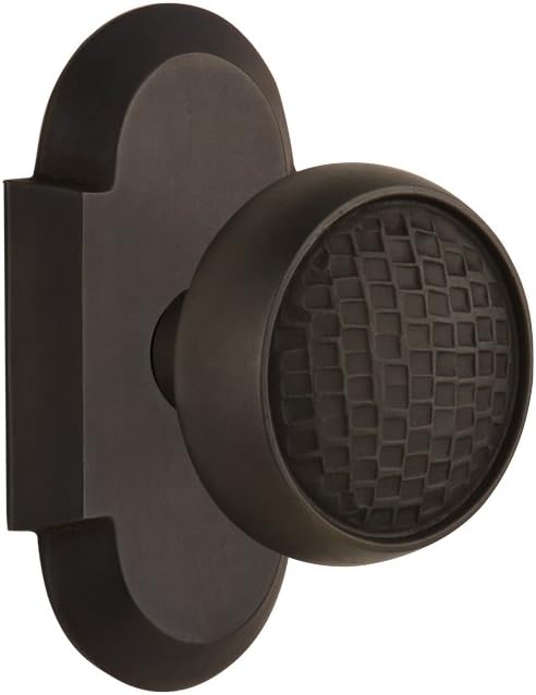 🛒 Crazy Deals Nostalgic Warehouse Cottage Plate with Craftsman Door Knob, Passage - 2.375, Oil-Rubbed Bronze