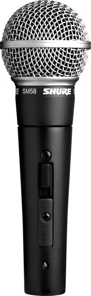 Micrófono vocal dinámico Shure SM58S Pro XLR con interruptor de encendido/apagado | Micrófono vocal cardioide dinámico con interruptor de encendido/apagado para estudio, presentaciones en vivo, podcasts y grabación