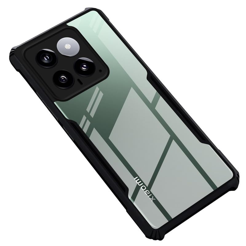 Mr. Case Back Cover Case for Xiaomi 14 5G | HybridShield Transparent Glass Back | Camera Protection - Black Bumper & Transparent Back (B0CZNFVPXF) Amazon Price History, Amazon Price Tracker