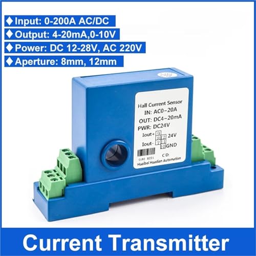 Sensor de corriente Hall de 8mm para solucionar ruidos en lecturas de PLC hasta 200A 5