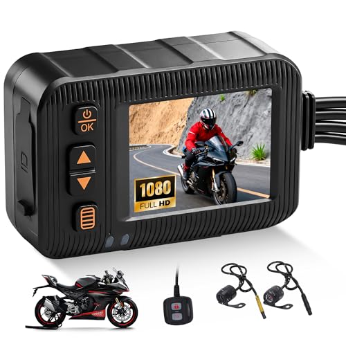Camara doble para motocicleta SIXWIN 1080P con gran angular y sensor G integrado