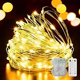 LAMPHOME 100 LED 33FT Fairy Lights Battery...