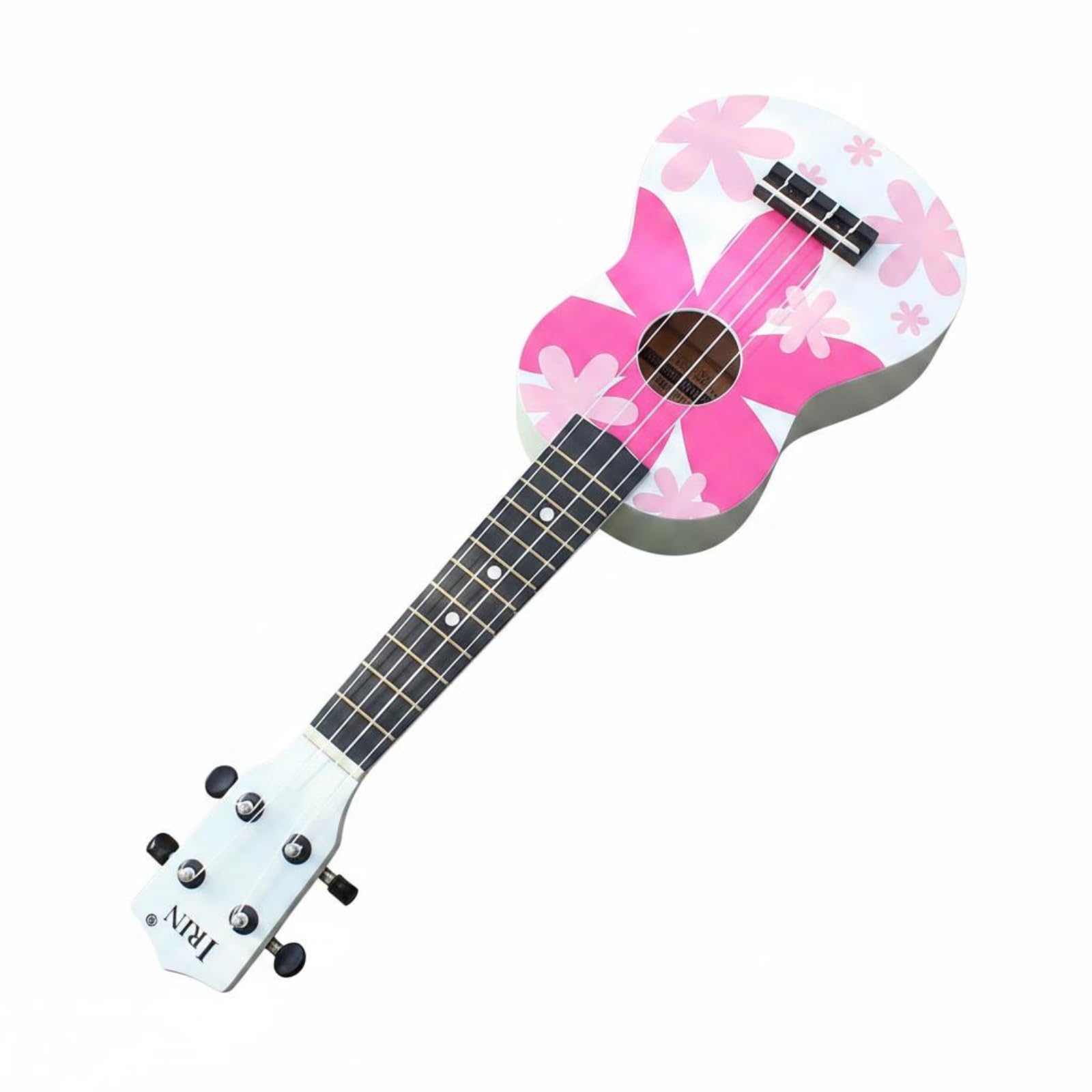 Enakshi® Guitar-Design Body 21-Inch Ukulele Round Sound Hole Wooden Ukulele Fretted Neck 21 Inch Compact, Red Flower|Musical Instruments & Gear | String | Folk & World-image-20