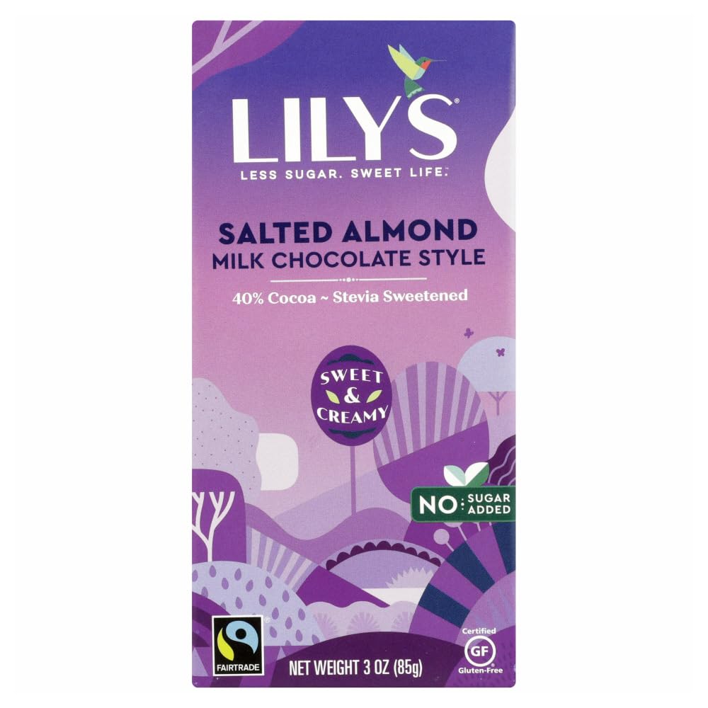 Lily's Sweets Milk Choc Salted Almonds, 40% 48x 3 OZ