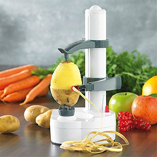 Ele Eleoption Electric Potato Peeler Multifunction Electric Fruit Apple Peeler Potato Peeling Machine Automatic Rotating, Kitchen Peeling Tool White #TOP26