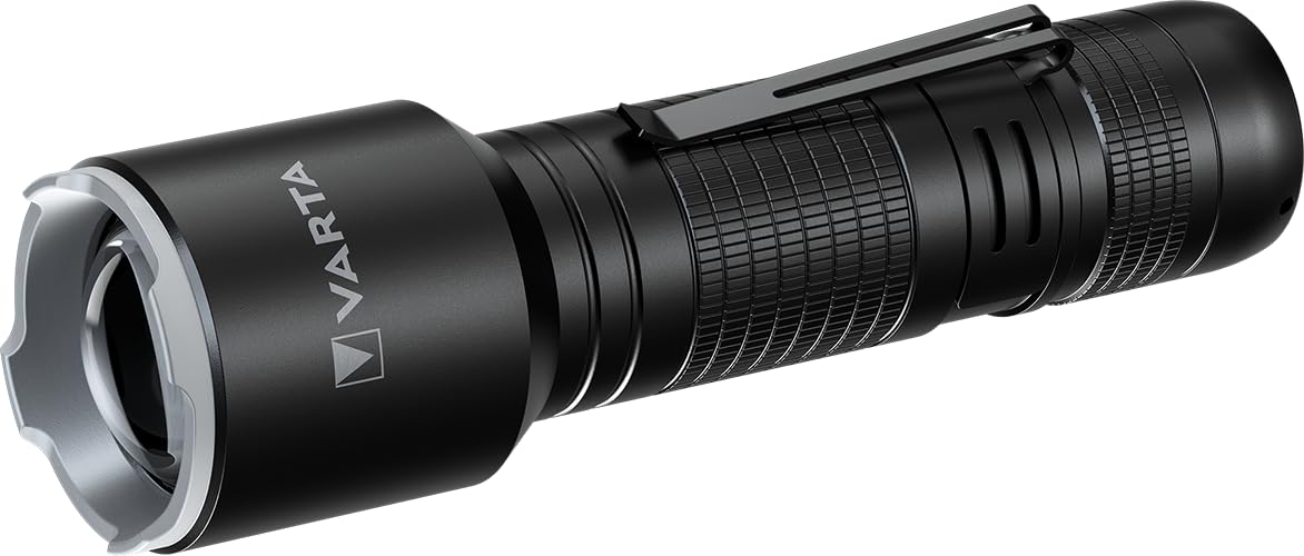 Varta Black 400Lm Led Battery-Powered Portable Flashlight