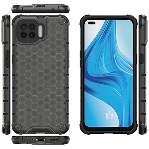 Image of Glasgow | for Oppo F17 Pro Stylish Look Pattern Back Case Cover for Oppo F17 Pro - Black