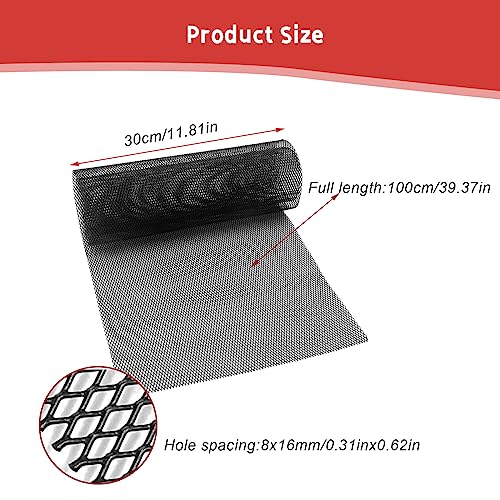 Gift2U Car Grill Metal Mesh, 40X13In Universal Front Bumper Grill Mesh, Can Cutting Car Grill Mesh Sheet Rhombic Hole Easy To Install For Car Front Bumper Grille Insert #TOP2