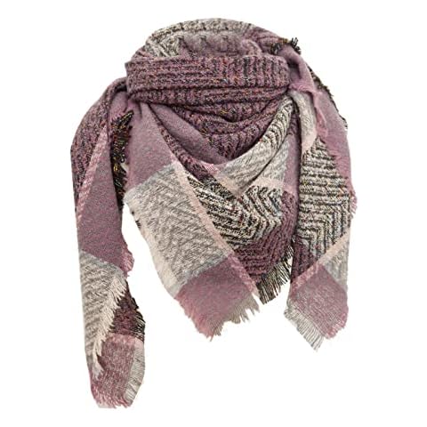 Bufanda de Cuadros Escoceses Otoño Invierno Estampados Fulares Scarf Mujer Mantas Cover