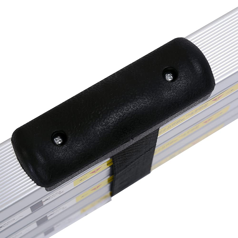 Teleskopleiter aus Aluminium, ausziehbar und zusammenklappbar, kompakt, leicht, tragbar und rutschfest, ideal für Zuhause, Profi, Renovierung, Garten, Werkstatt, Höhen und Lagerung