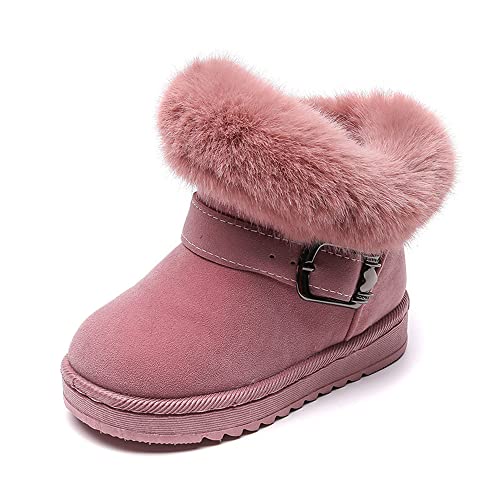 Mädchen Warm Gefütterte Schneestiefel Baby Leicht Stiefeletten Kinder wasserdichte Winterschuhe Snowboots Kleinkindschuhe Weichsohlen Schlupfstiefel 19-35 Cover